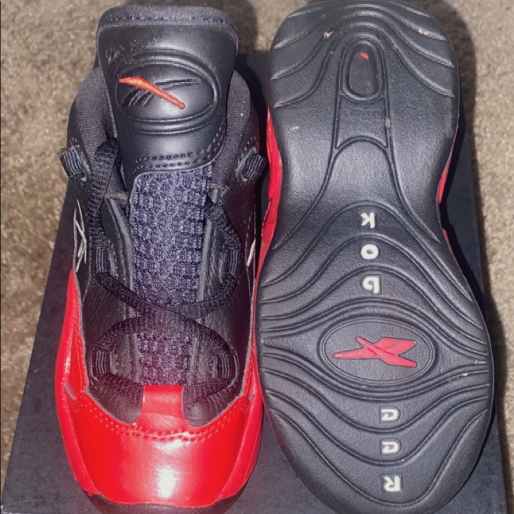 This is a pair of toddler boy iverson adidas.
